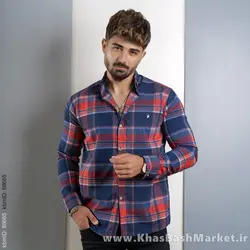 پیراهن مردانه(T) آبی قرمز مدل himo