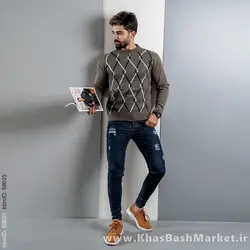 پلیور مردانه (T) قهوه ای مدل Fartash