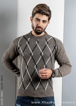 پلیور مردانه (T) قهوه ای مدل Fartash