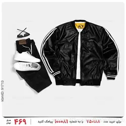 کاپشن چرمی مردانه Adidas مدل 23747