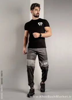 شلوار اسلش اسیکس مردانه (T)دو رنگ ذغالی مدل K80