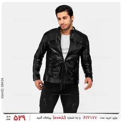 کاپشن چرمی مردانه Marlon مدل 23349