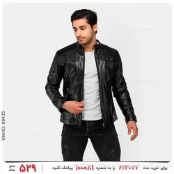 کاپشن چرمی مردانه Marlon مدل 23349