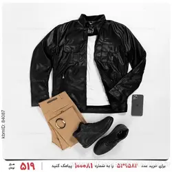 کاپشن چرم مردانه Alvin مدل 22815