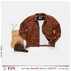 کاپشن چرمی مردانه Alvin مدل 23054
