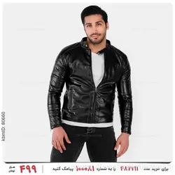 کاپشن چرمی مردانه Damon مدل 22572