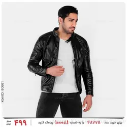 کاپشن چرمی مردانه Damon مدل 22572