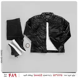 کاپشن چرمی مردانه Floy مدل 23051