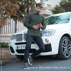 پلیور اندامی زیتونی مردانه مدلotik