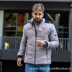 کاپشن مردانه گوچی طوسی مدل D850