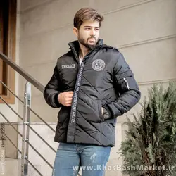 کاپشن مردانه مشکی مدل Versace