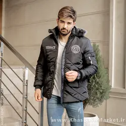کاپشن مردانه مشکی مدل Versace