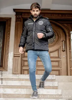 کاپشن مردانه مشکی مدل Versace