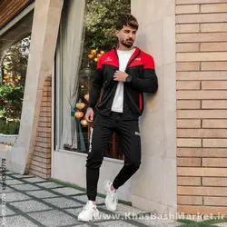 ست سوییشرت شلوار قرمزمشکی مردانه مدلBoss