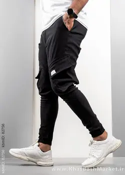 شلوار اسلش مشکی مردانه مدلpotin