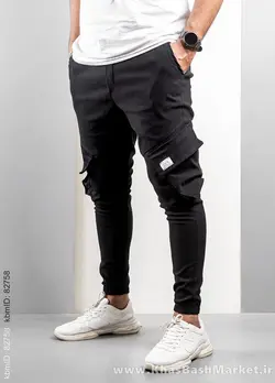 شلوار اسلش مشکی مردانه مدلpotin