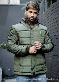 کاپشن مردانه سبز مدل bolini