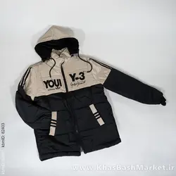 کاپشن مردانه Y-3کرم مشکی مدل YOUI