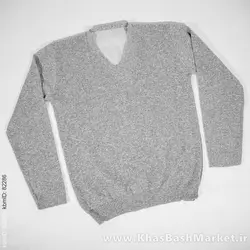 پلیوربافت یقه هفت طوسی مردانه مدلETM