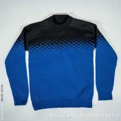 پلیور مردانه دو رنگ آبی مشکی مدلShatel