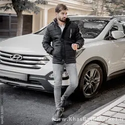 کاپشن مردانه مشکی مدل Galvano
