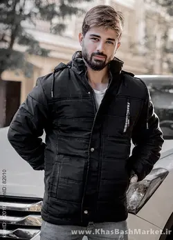 کاپشن مردانه مشکی مدل Galvano