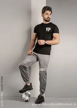 شلوار اسلش مردانه(T) اسیکس طوسی مدل K80