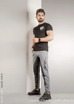 اسلش مردانه (T)دورنگ طوسی مشکی مدل RL30