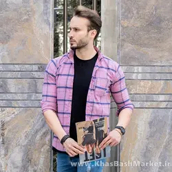 پیراهن چهارخانه(T) درشت صورتی مدل Dgr