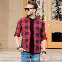 پیراهن مردانه مکعبی (T)دورنگ مدل Bzo