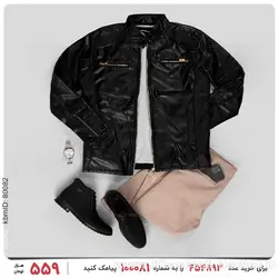 کاپشن چرم مردانه Karen مدل 22724