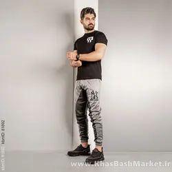 شلوار اسلش مردانه (T)طوسی مشکی مدل N Y