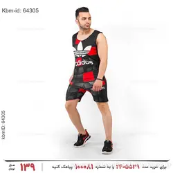 ست رکابی و شلوارک مردانه Adidas مدل 18795