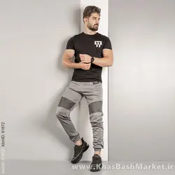 شلوار اسلش مردانه(T) طوسی مشکی مدل NR60