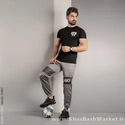 شلوار اسلش مردانه(T) اسیکس دورنگ طوسی مدل K80