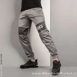 شلوار اسلش مردانه(T) اسیکس دورنگ طوسی مدل K80