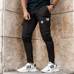 شلوار اسلش مشکی(T) مردانه مدل Tami