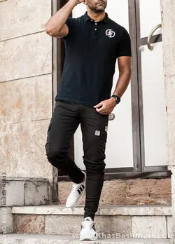 شلوار اسلش مشکی(T) مردانه مدل Tami