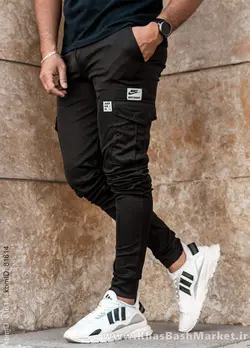 شلوار اسلش مشکی(T) مردانه مدل Tami