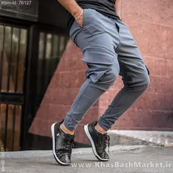 شلوار اسلش مردانه طوسی مدل potin