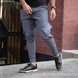 شلوار اسلش مردانه طوسی مدل potin
