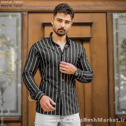 پیراهن مردانه راه راه کرم مدل Rabino