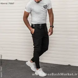 شلواراسلش مردانه مشکی مدل Roka