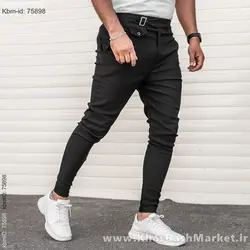 شلواراسلش مردانه مشکی مدل Roka