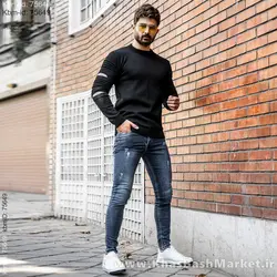 پلیور زاپ دار مردانه مشکی مدل solan