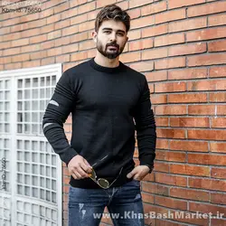 پلیور زاپ دار مردانه مشکی مدل solan