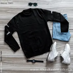 پلیور زاپ دار مردانه مشکی مدل solan