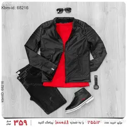 کاپشن چرم مردانه Alvin مدل 16556