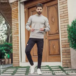 پلیور زاپ دار مردانه کرم مدل solan