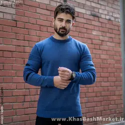 پلیور زاپ دار مردانه سرمه ای مدل solan
